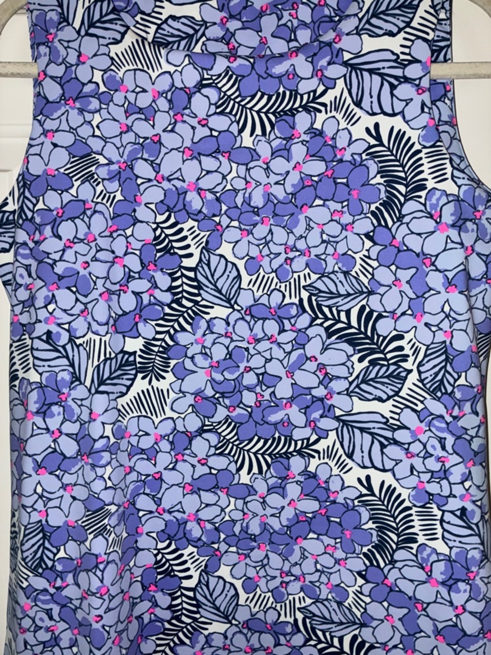 MAHI GOLD Lavender-Blue Floral Sleeveless Shift Dress Sz L - Picture 10 of 12